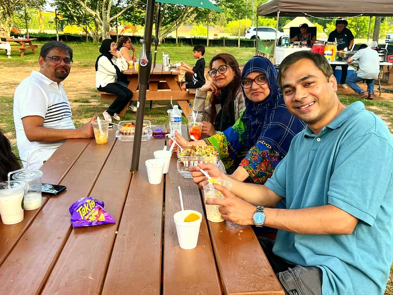 Community eating together