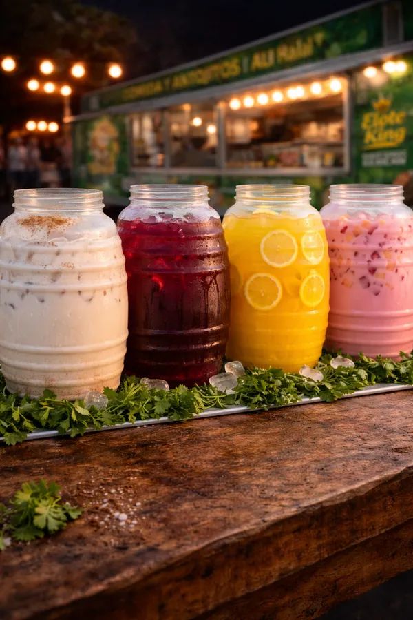 Aguas Frescas — Horchata, Jamaica, Mango