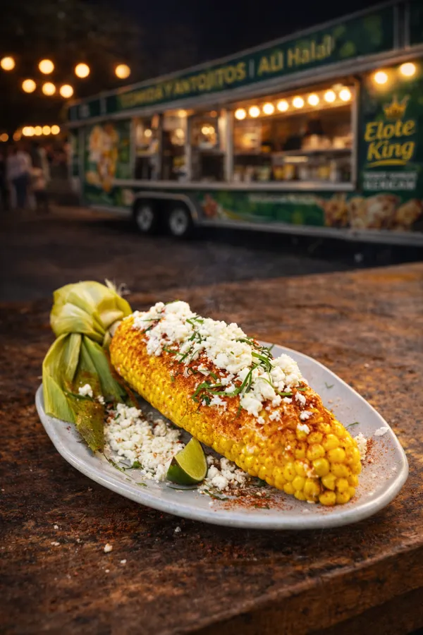 Elote Nacho — corn on a stick with nachos
